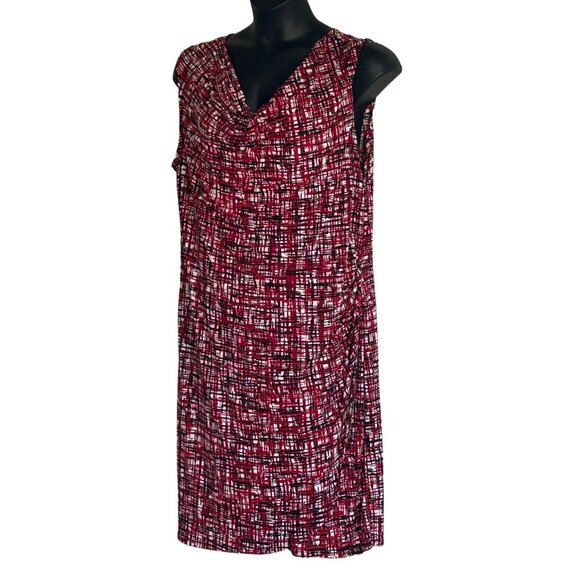 George Plus size 20 XXL Faux Wrap Swoop Neck Sleeveless Dress - Picture 2 of 10